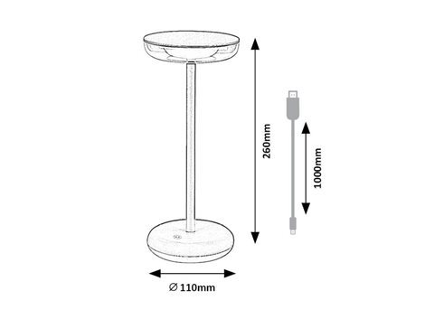 77089 KONIN LED Stmívatelná venkovní lampa LED/6W/5V IP44 1800 mAh hnědá 6