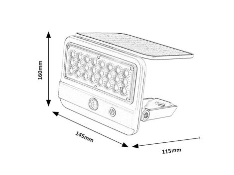 77090 Flaxton venkovní svítidlo solární LED 7W, 700lm, 4000K, IP54, senzor, bílá 7