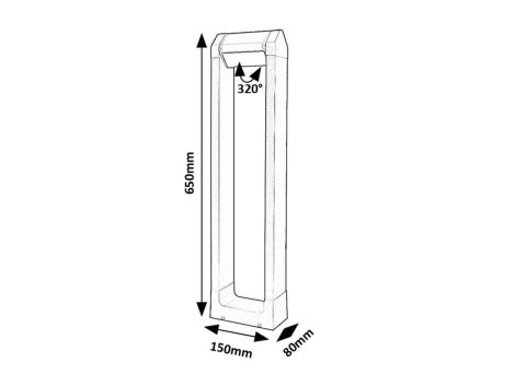 77104 Medna venkovní stojací lampa 1x8 W černá 8