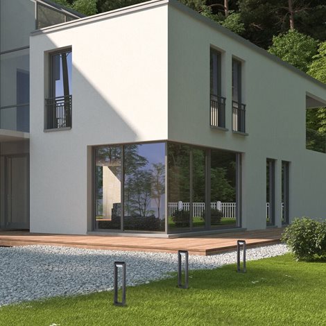 77104 Medna venkovní stojací lampa 1x8 W černá 9