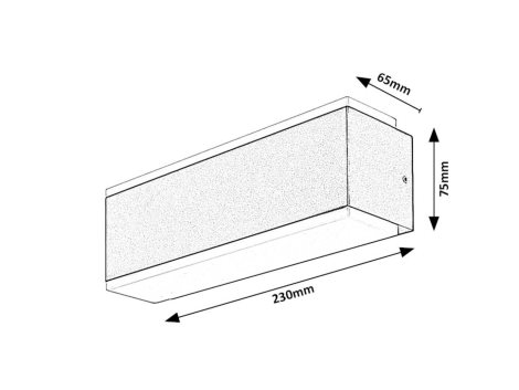77114 Venkovní nástěnné svítidlo MATARO efektní LED 12W/950lm 3000K IP54 černá 7