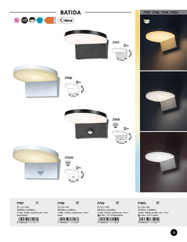 77119 Venkovní nástěnné svítidlo Batida LED 9W 900lm IP54 5