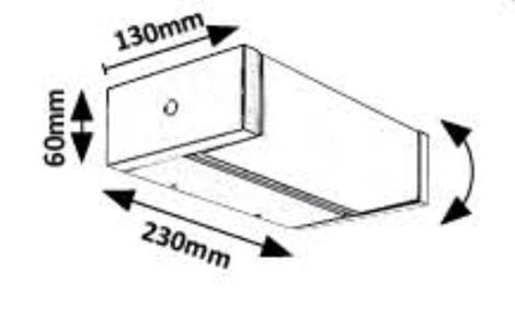 77185 Venkovní nástěnné svítidlo CUBBINGTON LED 18W/1460lm 4000K IP54 černá 12