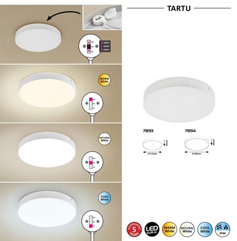 7894 LED Stropní svítidlo LED/24W/230V 3000-6000K IP44 bílá 5