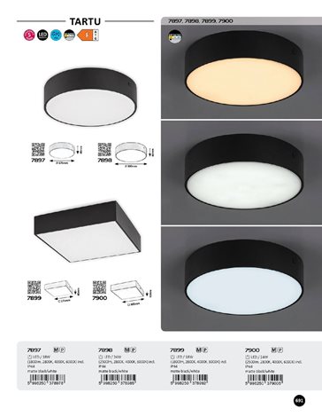 7897 LED venkovní stropnice Tartu 1x18W, 1800lm, 2800-6000K, IP44 14