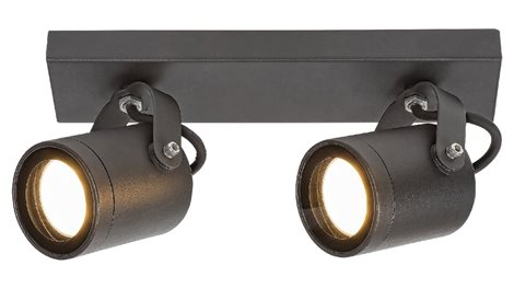 7930 Venkovní nástěnné bodové svítidlo ELVA 2xGU10/35W/230V IP44 2