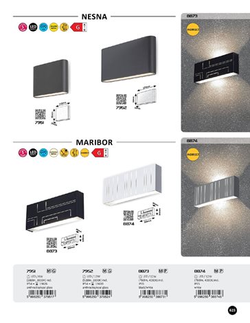 7952 LED Venkovní nástěnné svítidlo 2xLED/6W/230V IP54 3000K 2