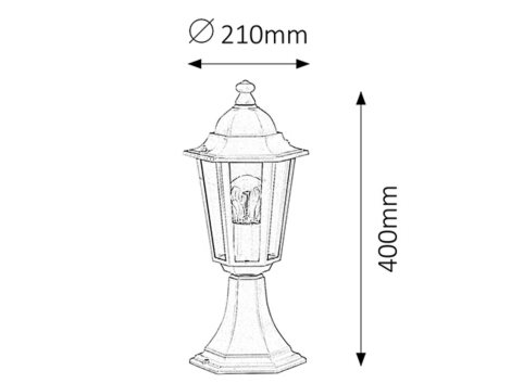 8205 Svítidlo venkovní 1x60W, E27, IP43, bílá barva 2