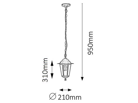 8208 Velence, svítidlo závěsné venkovní, 1x60W E27 3