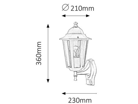 8216 Venkovní nástěnné svítidlo s čidlem 1xE27/60W/230V 2