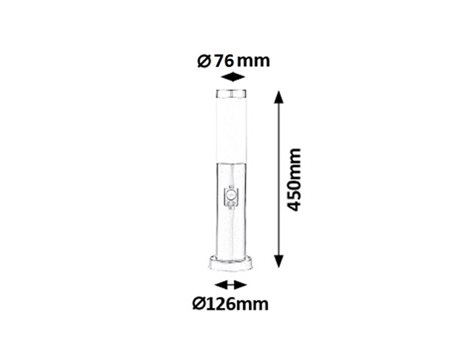 8267 Venkovní lampa INOX TORCH E27 IP44 4