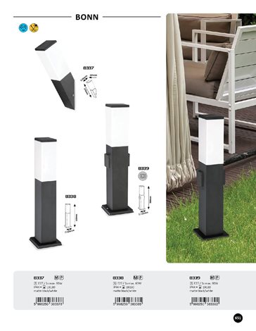 8339 Svítidlo venkovní stojací E27 60W IP44 4