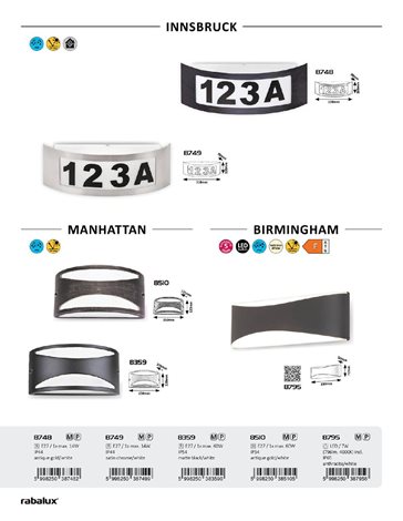 8795 LED Venkovní nástěnné svítidlo Birmingham LED/10W/230V IP65 7