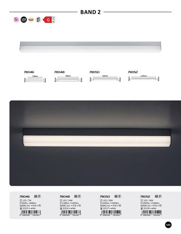 78048 BAND2 Podlinkové svítidlo LED 14W, 1180lm, 4000K, bílá, 53cm 6