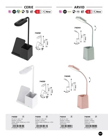 74233 Stmívatelná stolní lampa s bezdrátovým nabíjením CERIE QI LED 4W 5V 3000 4000 6500K IP20 bílá 13