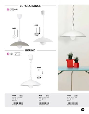 4615 Cupola range white/ white E27 1x MAX 60W 5