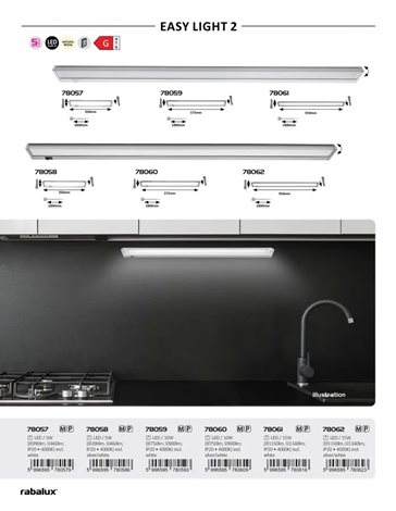78059 Podlinkové svítidlo EASYLIGHT2 LED 10W 750lm 4000K š575mm IP20 bílá 7