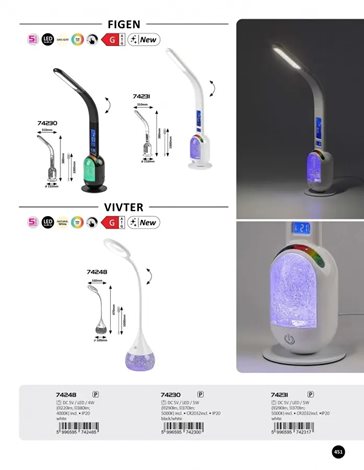 74248 RGB Stmívatelná stolní lampa VIVTER LED 4W 230V IP20 bílá 13