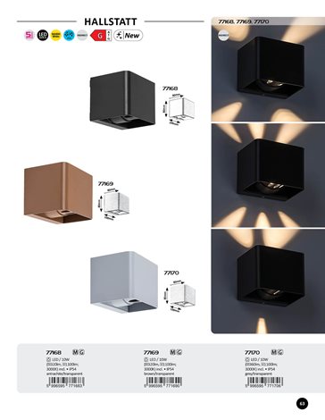77169 Venkovní nástěnné svítidlo HALLSTATT LED 10W/320lm 3000K IP54 hnědá 16