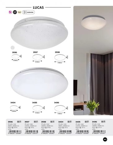 3938 Velké stropní svítidlo LUCAS 24W 1800lm IP20 6