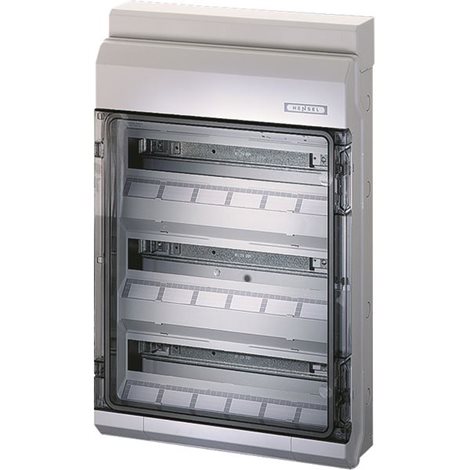 KV 3654 Jističová rozvodnice s kabelovým vstupem IP 54. Prostor na 54 modulů ve 3 řadách.  1