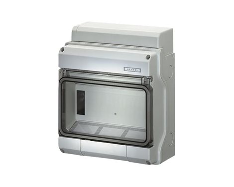 KV 8109 Jističová rozvodnice s kabelovým vstupem IP 65. Prostor na 9 modulů v 1 řadě. Bez  3
