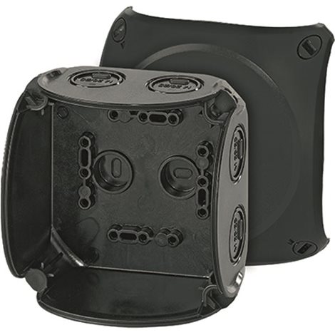 KF 0400 B Rozvodnice IP 67, UV Stabilní, Halogen a silikon free, Černá, bez svorek 1