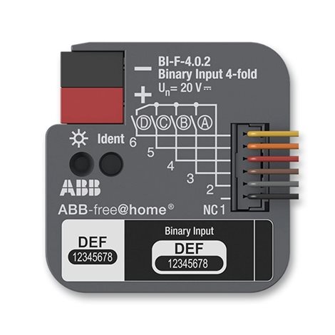 2CDG510024R0011 Modul binárních vstupů 4násobný, zapuštěný; BI-F-4.0.2