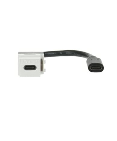 2CKA000230A0497 Zásuvka USB-C (keystone s kabelem), bílá
