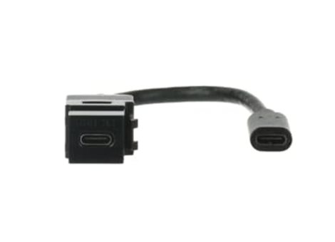 2CKA000230A0498 Zásuvka USB-C (keystone s kabelem), černá