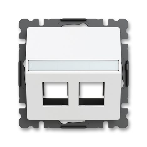 5014T-A00418 240 Kryt zásuvky komunikační přímé (2x), s upevňovacím třmenem