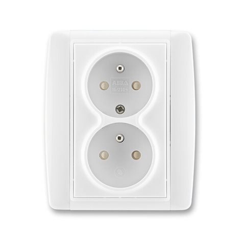 5512E-C02359 03 Zásuvka dvoj.chráň+clon.