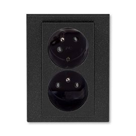 5513H-C02357 63 Zás. dvojnásobná s ochr. kolíky, s clonkami, s natoč. dutinou