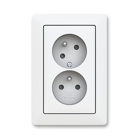 5513T-C02357 240 Zásuvka dvojnásobná, s clonkami, s natočenou dutinou