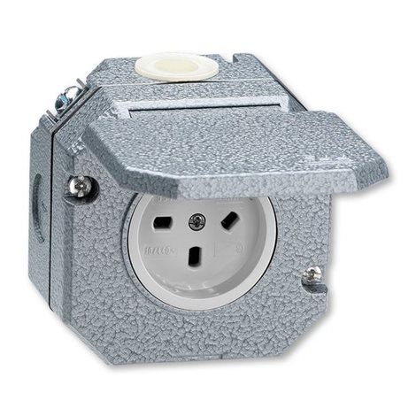 5515N-C05754 Zásuvka technická venkovní, Al, vzor D, IP 55