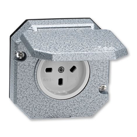 5515N-C05764 Zásuvka vestavná, technická venkovní, Al, vzor D, IP 55