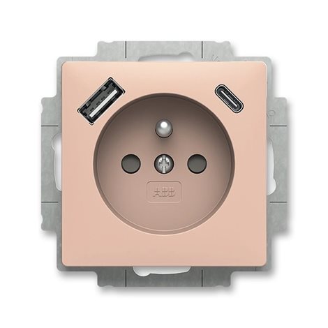 5569T-A32357 242 Zásuvka s kolíkem, s USB A+C nabijením