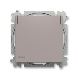 6619T-A06995 244 Zásuvka jednonásobná, s clonkami, s víčkem, IP44