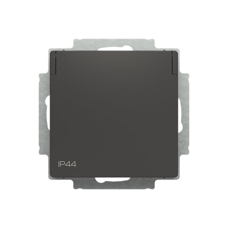 6620T-A07995 237 Zásuvka jednonásobná s bočními kontakty, s clonkami, s víčkem, IP44