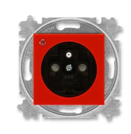 6699H-A06357 65 Zásuvka s přepěťovou ochranou, s clonkami, s optickou signalizací poruchy (typ 6619)