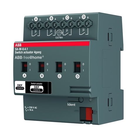 SA-M-0.4.1 Člen akční spínací 4násobný, řadový (ABB-free@home®)