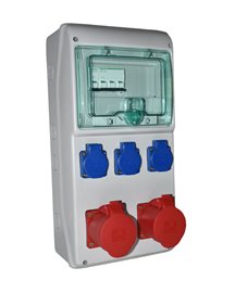 1316513 zásuvková skříň 3x 230V + 2x5/32A