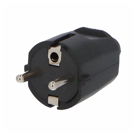 Vidlice 1105-N IP20/230V/16A - domovní, PVC, černá