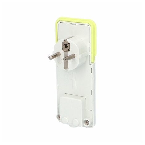 Vidlice 1110 IP20/230V/16A s ochranným kolíkem, PVC, bílá, extra plochá 1