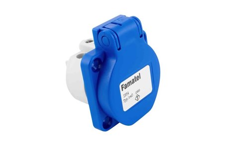Zásuvka vestavná 13950 IP54 SCHUKO 230V/16A (s postranními ochrannými kontakty), modrá 1