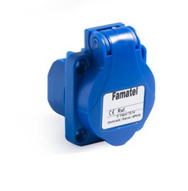 Zásuvka vestavná 13954F IP54/230V/16A s ochranným kolíkem, modrá