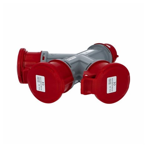 Rozbočovač (adaptér) 15008 IP44 400V/16A/5P 6h, 3 vývody