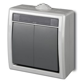 ATLAS IP55 Spínač sériový č.5, šedý