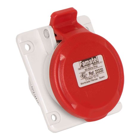 Zásuvka vestavná 23332 IP44/400V/32A/4P 6h, šikmá 10° - SpeedPRO