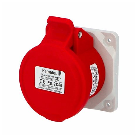 Zásuvka vestavná 23370 IP44/400V/16A/4P 6h, přímá - SpeedPRO
